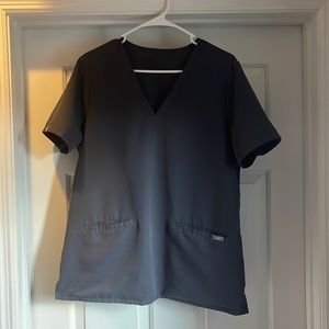 Charcoal Grey Figs Scrub Top